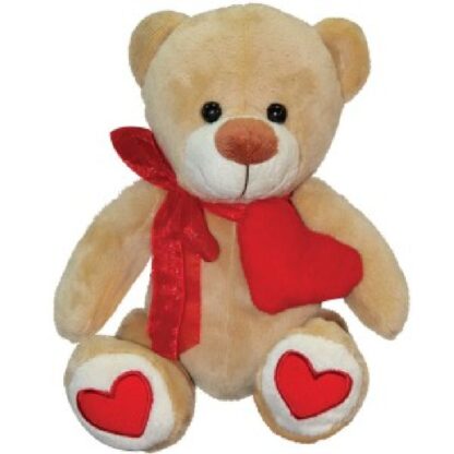 Oso con lazo y corazón