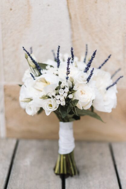 Lavender and white flowers