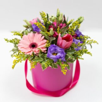 Caja decorativa con Flores de Gerbera