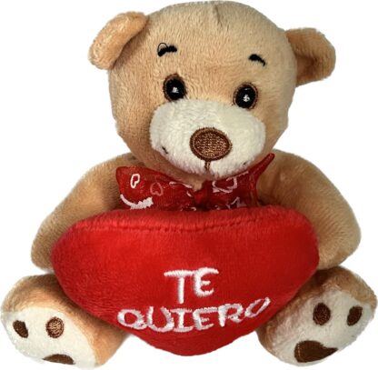Mini Oso marrón corazón 15cm