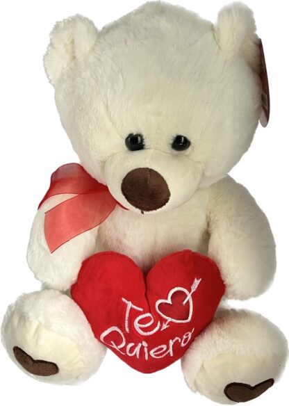 Oso Blanco Corazón 30cm.